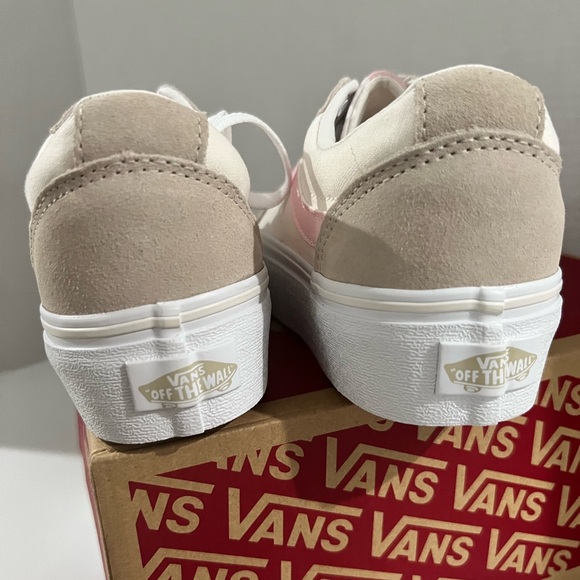 Women’s platform Vans - colorblock pink & beige!! Never worn, NWT! Size 5! - Picture 5 of 7